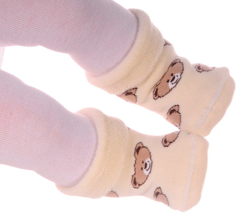 La Bortini ABS-Socken Baby Socken 16 17 18 19 Thermosocken aus Frottee neutral Sohle genoppt Antirutschsocken für Neugeborene, 6-12Mon, weihnachtlich 16 17 18 19 von La Bortini