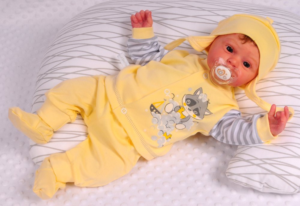 La Bortini Anzug 3-teilig Baby Anzug 3Tlg. Hose Hemdchen Mütze 44 50 56 62 68 von La Bortini