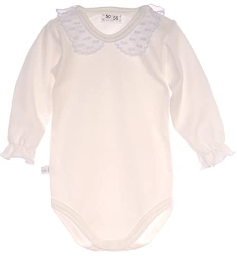 La Bortini Baby Body mit festlichem Kragen creme festlich Taufe (74-80) von La Bortini