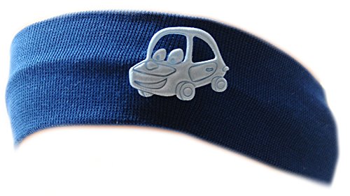 La Bortini Baby Kinder Haarband Stirnband Hairband Blau mit Auto festlich sommerlich (KU 35-43cm.) von La Bortini