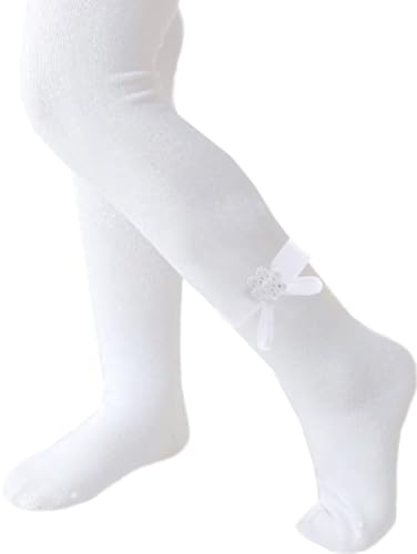 La Bortini Baby Kinder Strumpfhose Taufe in Weiß 48 50 56 62 68 74 80 86 (50) von La Bortini