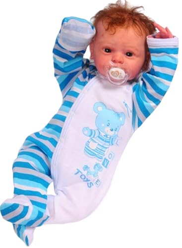 La Bortini Baby Strampler Overall mit Kratzschutz – Langarm Schlafanzug mit Umschlagärmeln – Babykleidung für Jungen & Mädchen – Weicher Einteiler für Neugeborene und Kleinkinder (8, 44-50) von La Bortini