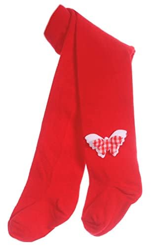 La Bortini Baby Strumpfhose in Rot mit Schleife 50 56 62 68 74 80 86 92 98 104 (DE/NL/SE/PL, Numerisch, 74, 80, rot) von La Bortini