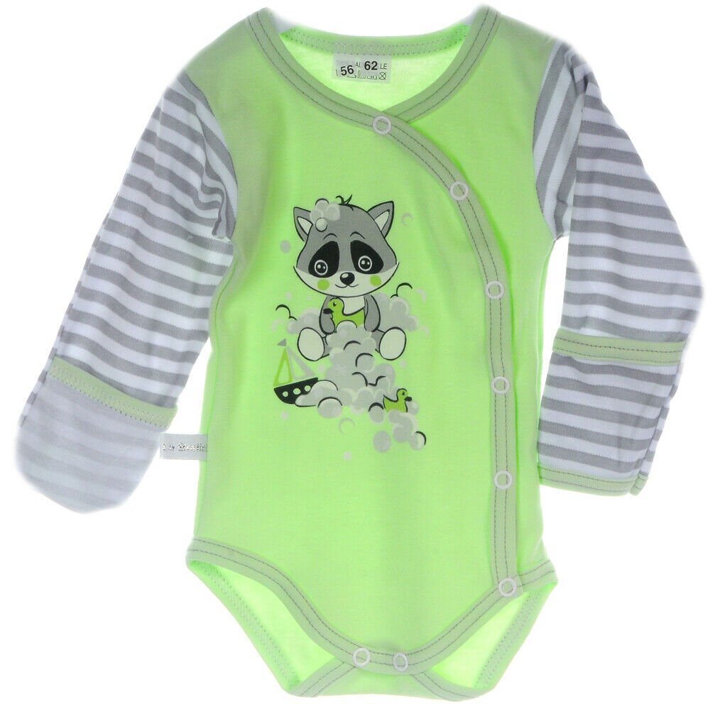 La Bortini Body Baby Body Wickelbody mit Kratzschutz 44 50 56 62 68 74 80 86 92 98 von La Bortini