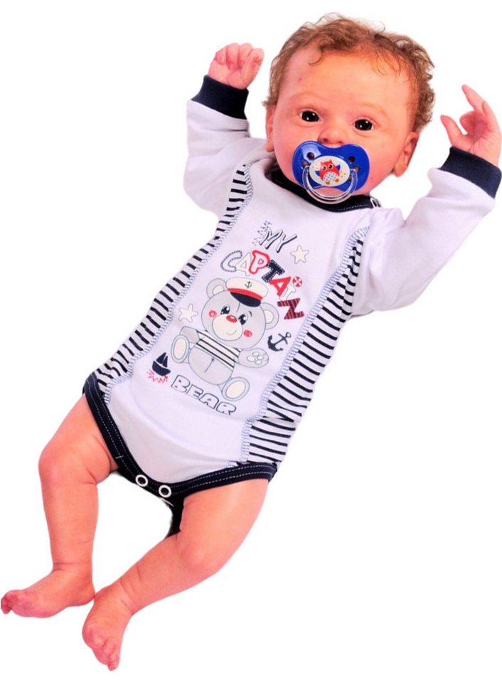 La Bortini Body Baby Body 44 50 56 62 68 Langarmbody für Neugeborene und Kleinkinder von La Bortini