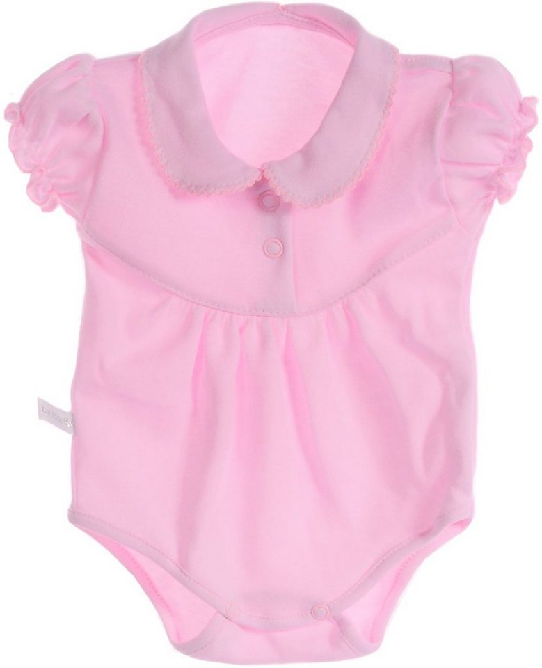 La Bortini Body Body Kurzarmbody in rosa für Baby 44 50 56 62 68 74 80 86 92 98 von La Bortini