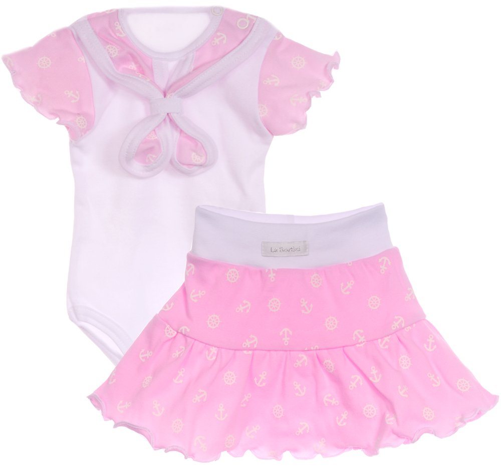 La Bortini Body Body und Rock Baby Anzug 2Tlg. 44 50 56 62 68 74 80 86 92 98 von La Bortini