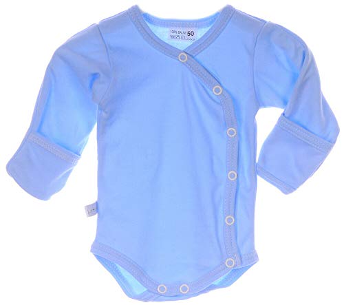 La Bortini Body Wickelbody 44 50 56 62 68 74 80 86 92 Kratzschutz Fäustlinge (blau, 56) von La Bortini