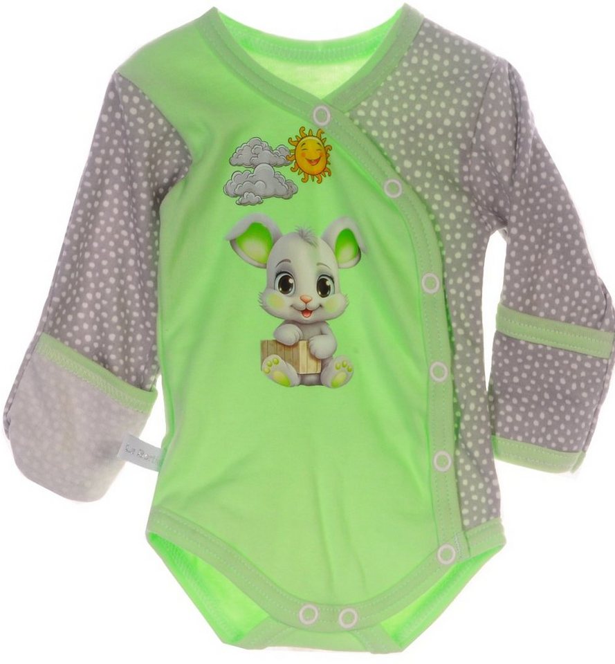 La Bortini Body Wickelbody Baby Body Langarmbody mit Kratzschutz für Babys und Kinder von La Bortini