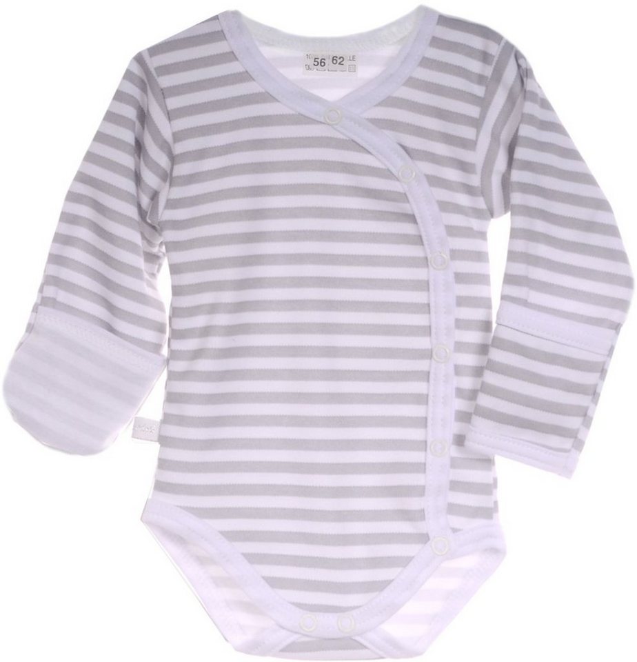 La Bortini Body Wickelbody mit Kratzschutz Baby Body 44 50 56 62 68 74 80 86 92 98 104 mit Sternen Muster von La Bortini