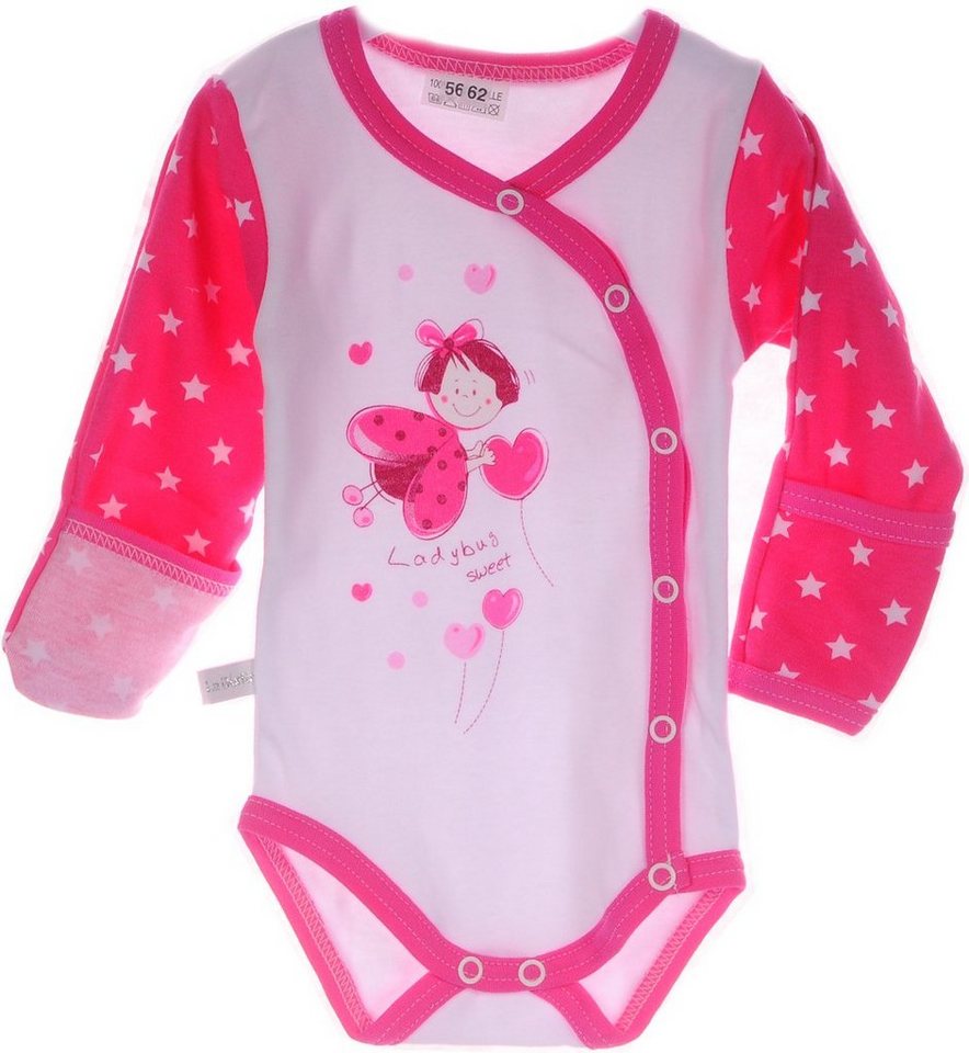 La Bortini Body Wickelbody mit Kratzschutz Baby Body 44 50 56 62 68 74 80 86 92 98 von La Bortini