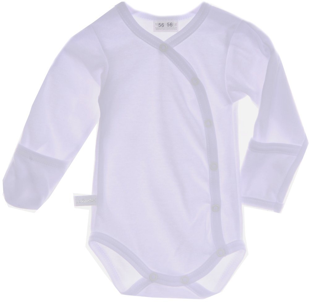 La Bortini Body Wickelbody mit Kratzschutz Baby Body 44 50 56 62 68 74 80 86 92 98 von La Bortini