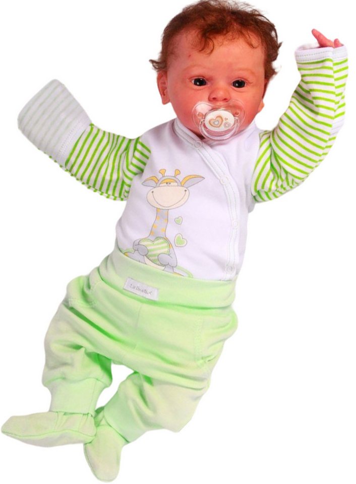 La Bortini Body & Hose 2Tlg Baby Anzug Wickelbody und Schlupfhose 44 50 56 62 68 74 80 86 (Baby Unisex Wickelbody+Hose) aus reiner Baumwolle von La Bortini