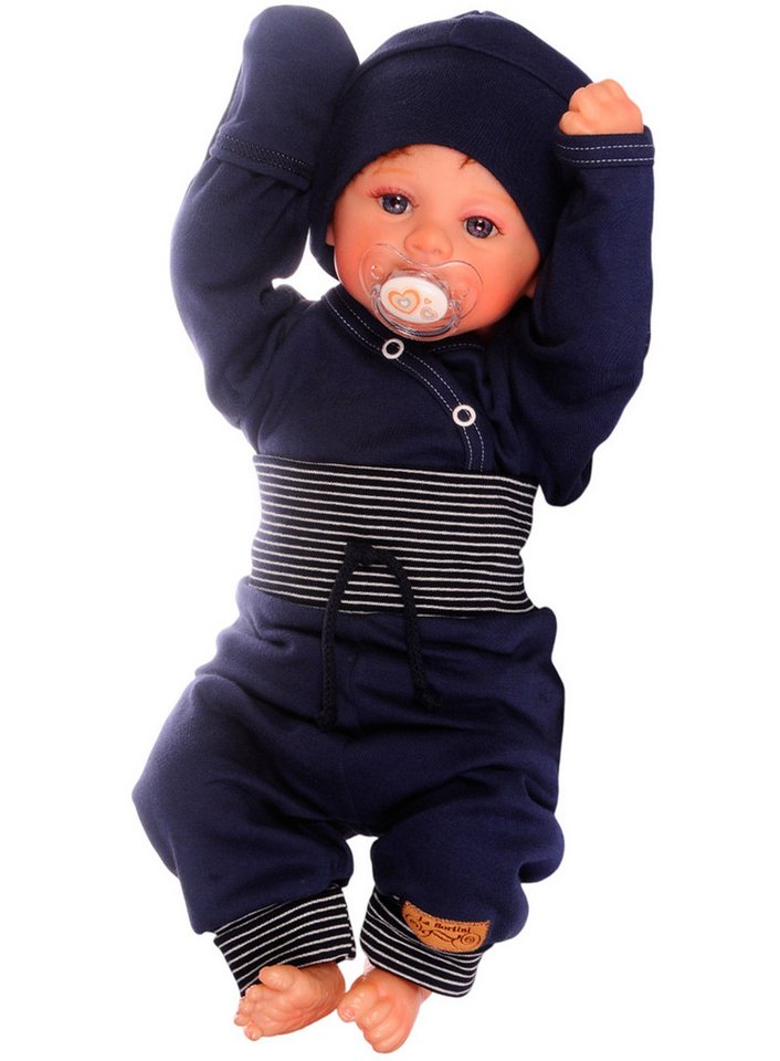 La Bortini Body & Hose Baby Anzug body mit Kratzschutz Hose Mütze neutral Erstlingsset (für Junegn und Mädchen, als 2- oder 3-teiler) Erstlingsset 44 50 56 62 68 74 80 86 von La Bortini
