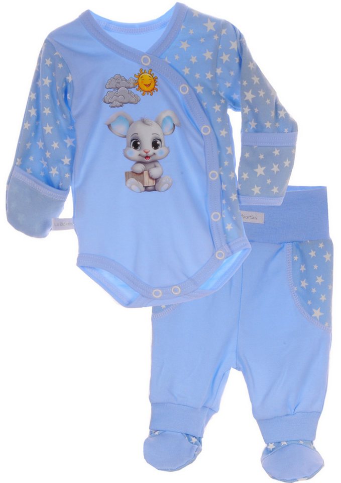 La Bortini Body & Hose Baby Set 2Tlg Wickelbody Schlupfhose aus reiner Baumwolle, 44 50 56 62 68 74 80 86 von La Bortini