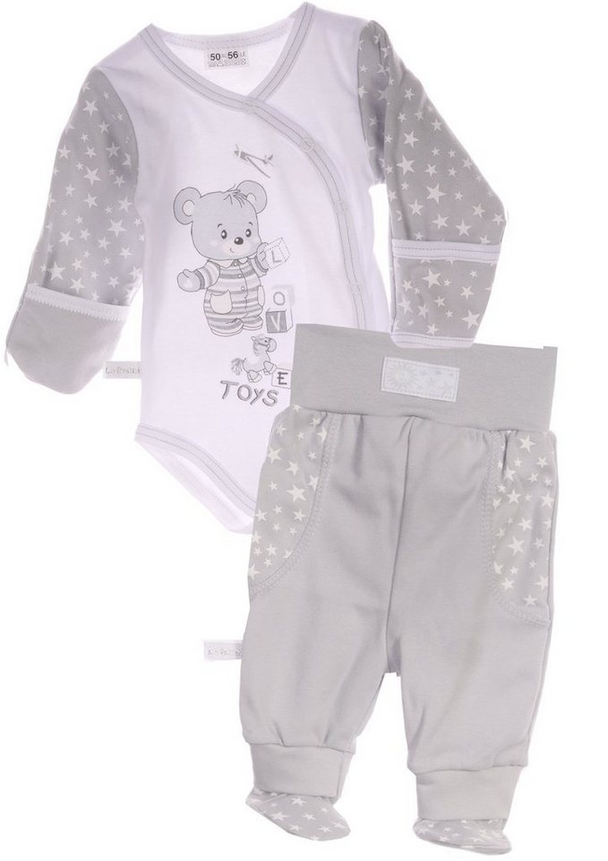 La Bortini Body & Hose Wickelbody Hose Baby Anzug Set Body 46 50 56 62 68 74 80 86 92 von La Bortini