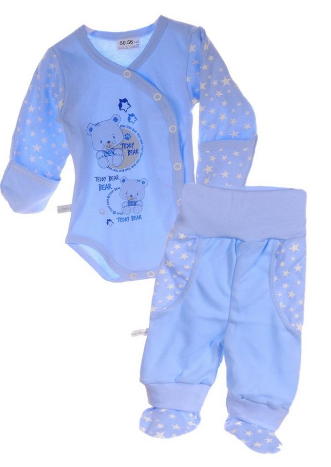 La Bortini Body & Hose Wickelbody Hose Baby Anzug 2tlg Set 44 50 56 62 68 74 80 86 92 von La Bortini