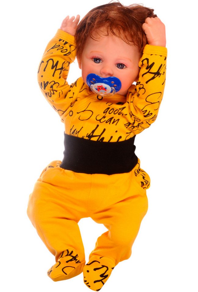 La Bortini Body & Hose Wickelbody und Hose Stramplerhose Baby Anzug für Neugeborene (Anzug für Jungen und Mädchen) mit Füßchen, 50 56 62 68 74, Erstlingsset von La Bortini