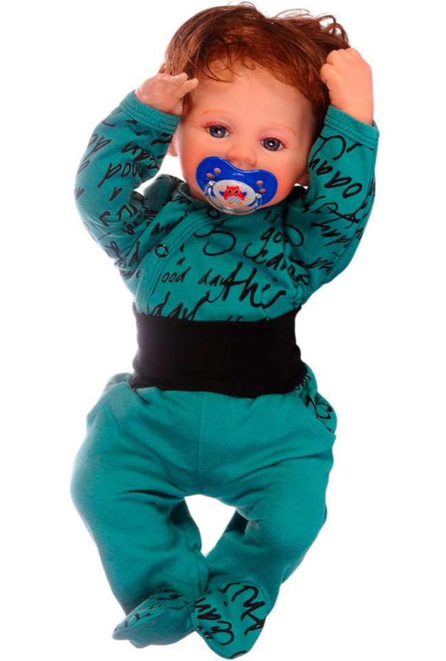 La Bortini Body & Hose Wickelbody und Hose Stramplerhose Baby Anzug für Neugeborene (Anzug für Jungen und Mädchen) mit Füßchen, 50 56 62 68 74, Erstlingsset von La Bortini