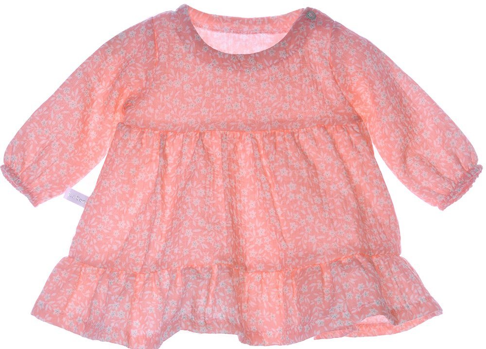 La Bortini Druckkleid Baby Kleid 44 50 56 62 langarm Sommerkleid aus weichem Musselin 100% Baumwolle von La Bortini