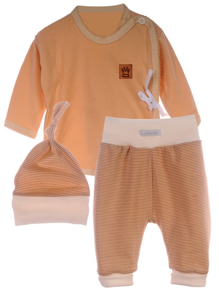 La Bortini Erstausstattungspaket Baby Anzug Wickelshirt Hose Mütze für Neugeborene neutral Set unisex, 44 50 56 62 68 von La Bortini