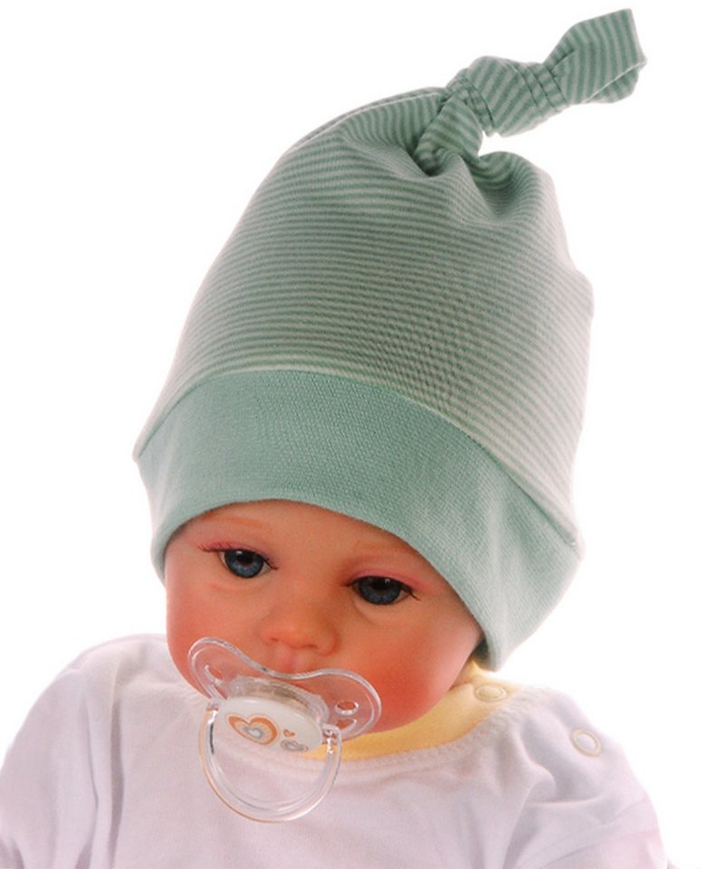 La Bortini Erstlingsmütze Baby Mütze Knotenmütze für Neugeborene neutral elastisch, weich, unisex, 32 34 36 38 40 42 44 46 48 La Bortini Erstlingsmütze Baby Mütze Knotenmütze für Neugeborene neutral elastisch, weich, unisex, 32 34 36 38 40 42 44 46 48 von La Bortini