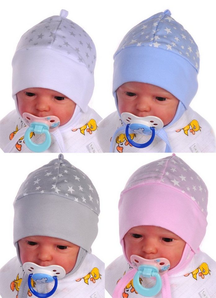 La Bortini Erstlingsmütze Mütze für Neugeborene Babymütze Baby Haube 32 34 36 38 40 42 44 46 von La Bortini