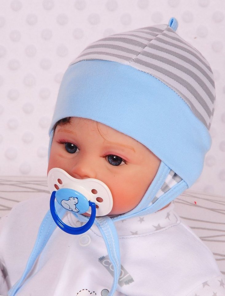 La Bortini Erstlingsmütze Mütze für Neugeborene Babymütze Baby Haube 32 34 36 38 aus reiner Baumwolle von La Bortini