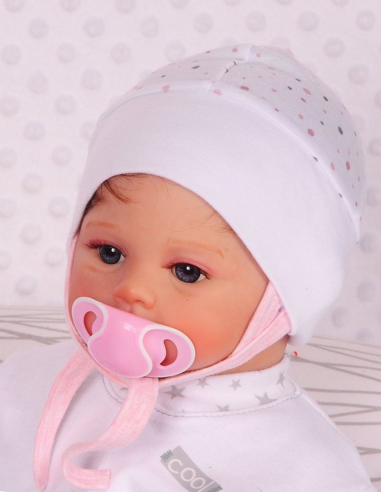 La Bortini Erstlingsmütze Mütze für Neugeborene Babymütze Baby Haube 32 34 36 38 aus reiner Baumwolle von La Bortini