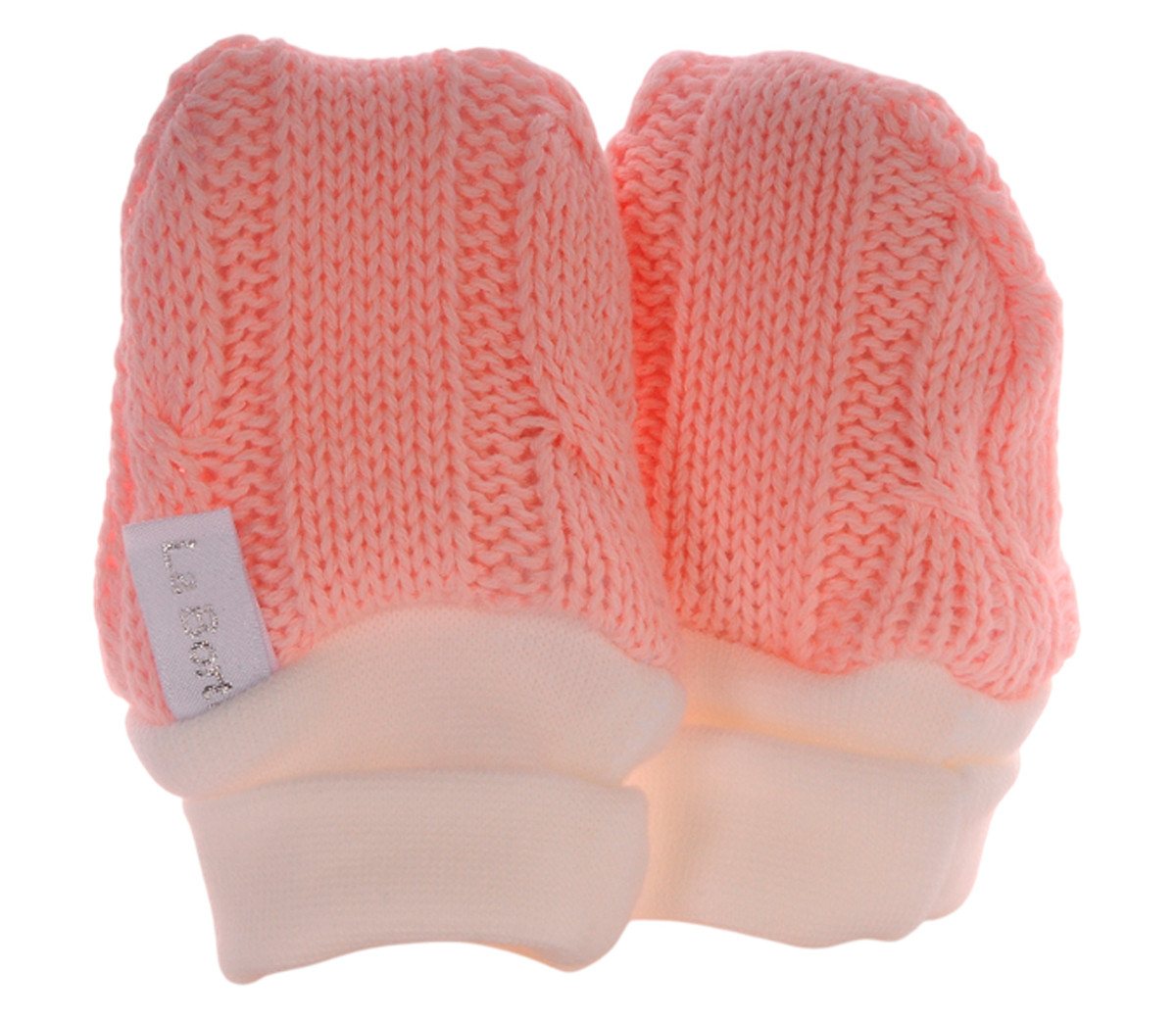 La Bortini Fäustlinge Baby Handschuhe Strickfäustlinge für Neugeborene (1 Paar) aus Baumwolle, für Baby Mädchen von La Bortini