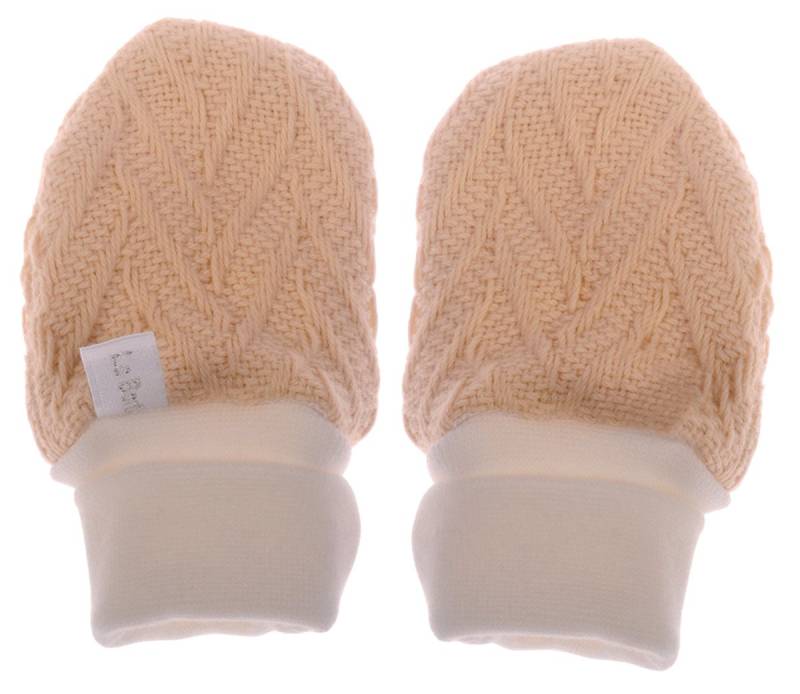 La Bortini Fäustlinge Fäustlinge warme Baby Handschuhe für Neugeborene 0 bis 12 Monate mit Baumwoll-Futter, ecry, für Neugeborene Babys von La Bortini