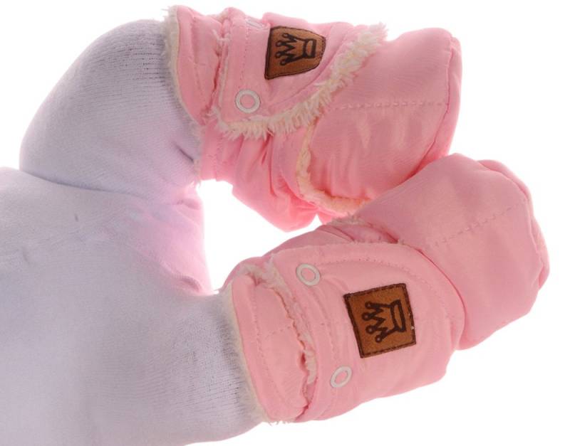 La Bortini Füßlinge Baby Schuhe booties Erstlingsschuhe Babyschuhe für Neugeborene warme Fleece-Stiefel in Rosa für Mädchen 0-3Mon, 4-9Mon von La Bortini