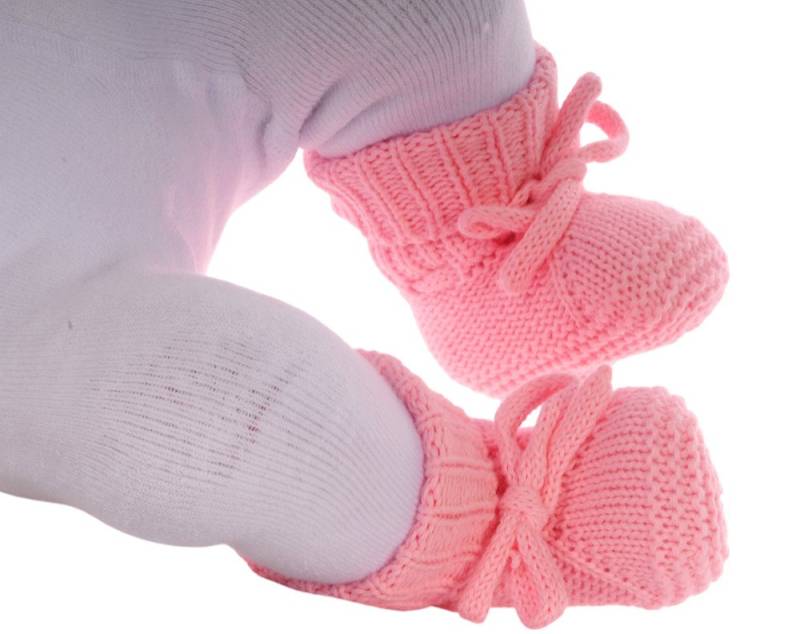 La Bortini Füßlinge Baby Strickschuhe Erstlingssocken gestrickt Stricksocken in Rosa La Bortini Füßlinge Baby Strickschuhe Erstlingssocken gestrickt Stricksocken in Rosa von La Bortini