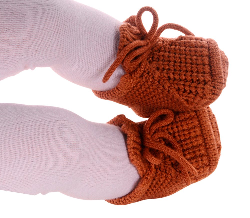 La Bortini Füßlinge Baby Strickschuhe Socken 3-6Mon Stricksocken unisex weich, war, für Neugeborene, in Blau von La Bortini