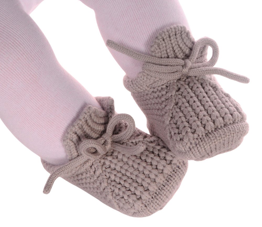 La Bortini Füßlinge Baby Strickschuhe Socken 3-6Mon Stricksocken unisex weich, war, für Neugeborene, in Blau von La Bortini