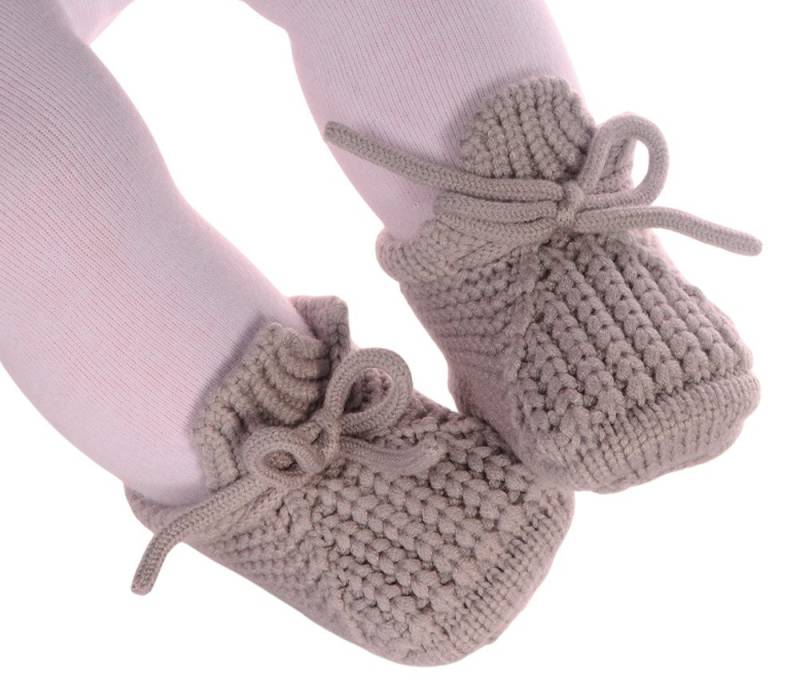 La Bortini Füßlinge Baby Strickschuhe Socken 3-6Mon Stricksocken unisex weich, war, für Neugeborene, in Blau von La Bortini