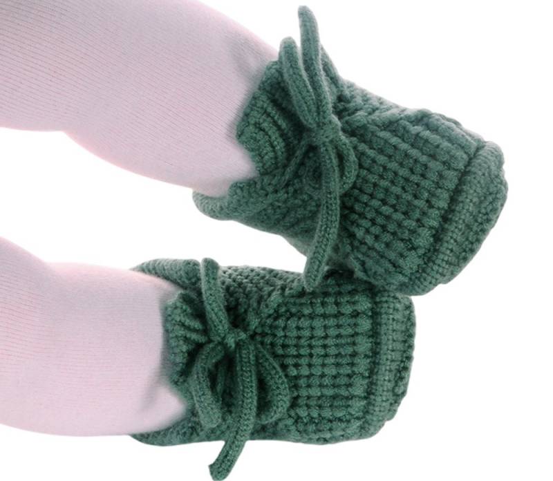 La Bortini Füßlinge Baby Strickschuhe Socken 3-6Mon Stricksocken unisex weich, war, für Neugeborene, in Blau von La Bortini