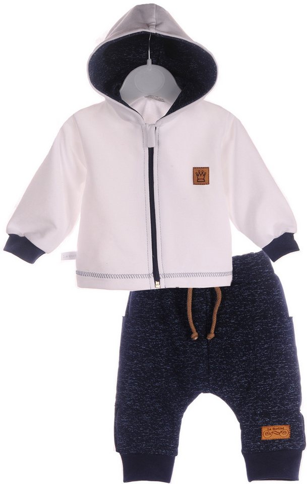 La Bortini Kinderanzug Baby Set Sweatjacke und Hose Jacke mit Kapuze von La Bortini