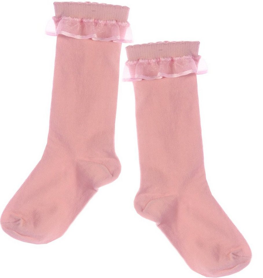 La Bortini Kniestrümpfe Kniestrümpfe Socken für Baby und Kinder Strümpfe mit Rüschen von La Bortini