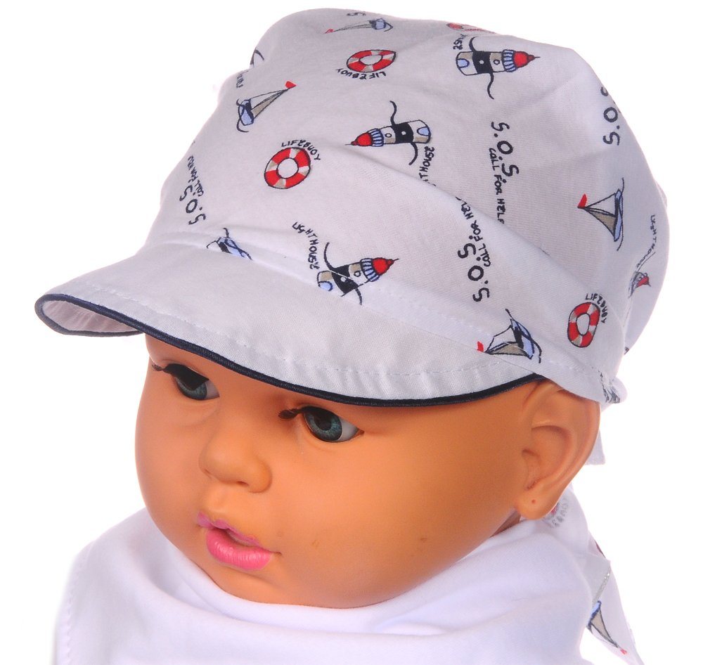 La Bortini Kopftuch Kopftuch Baby Kinder Bandana zum Binden Tuch mit Schirm Schirmmütze von La Bortini