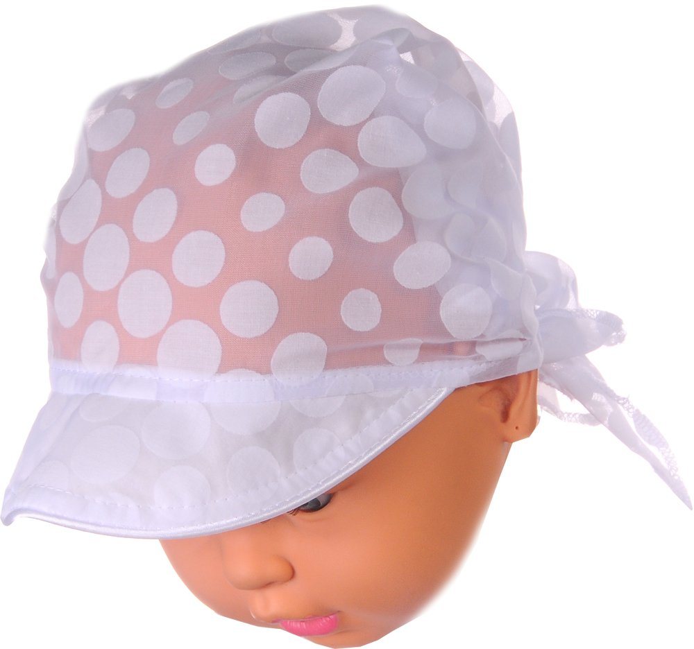 La Bortini Kopftuch Kopftuch Baby Kinder Weiß zum Binden Bandana Tuch mit Schirm von La Bortini