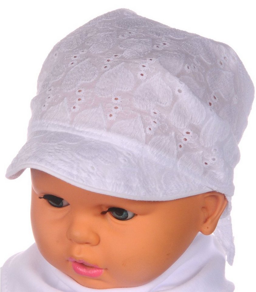 La Bortini Kopftuch Kopftuch Baby Kinder in Weiß zum Binden Bandana Tuch mit Schirm von La Bortini