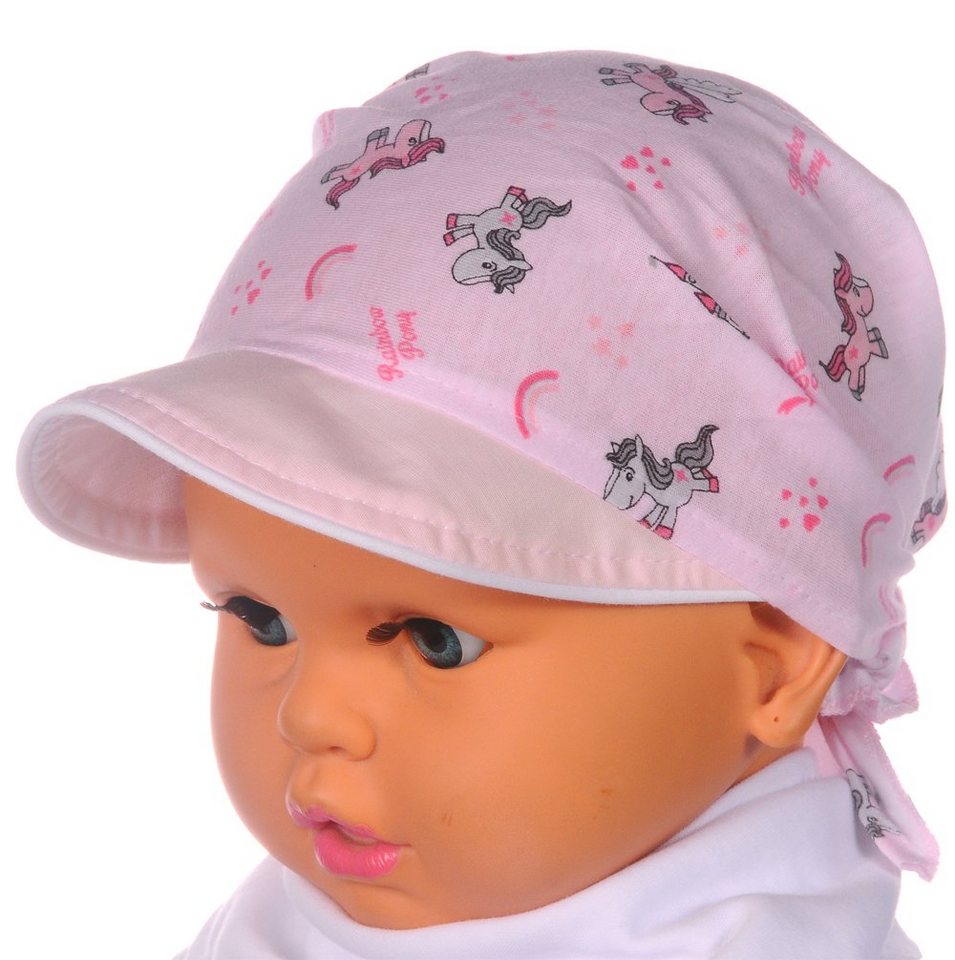 La Bortini Kopftuch Kopftuch für Baby und Kinder Bandana Tuch mit Schirm Schirmmütze von La Bortini