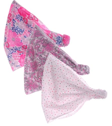 La Bortini Kopftücher 3er Pack Baby Kinder Bandana Mütze Mädchen mehrfarbig Sommer Kopfbedeckung Babykleidung leicht atmungsaktiv Kopftuch Set Geschenk Sonnenschutz Stirnband Tuch Baumwolle bequem von La Bortini