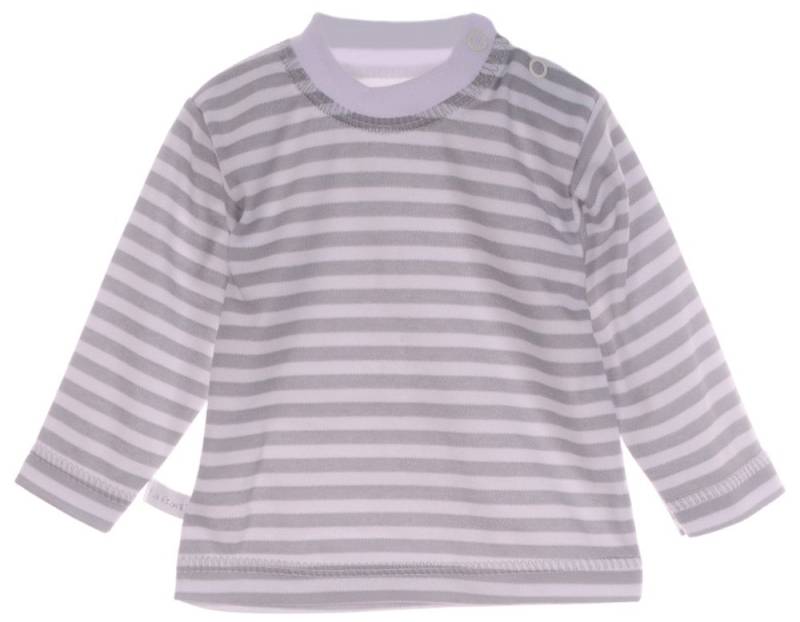 La Bortini Langarmshirt Baby Shirt T-Shirt langarm grau gestreift von La Bortini