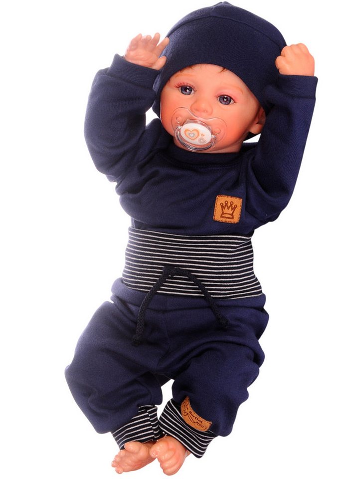 La Bortini Langarmshirt & Hose Baby Anzug Erstlingsset Langarmshirt Hose Set Mütze neutral Shirt (Babyset unisex, als 2-oder 3-teiler) Erstlingsset 44 50 56 62 68 74 80 86 von La Bortini