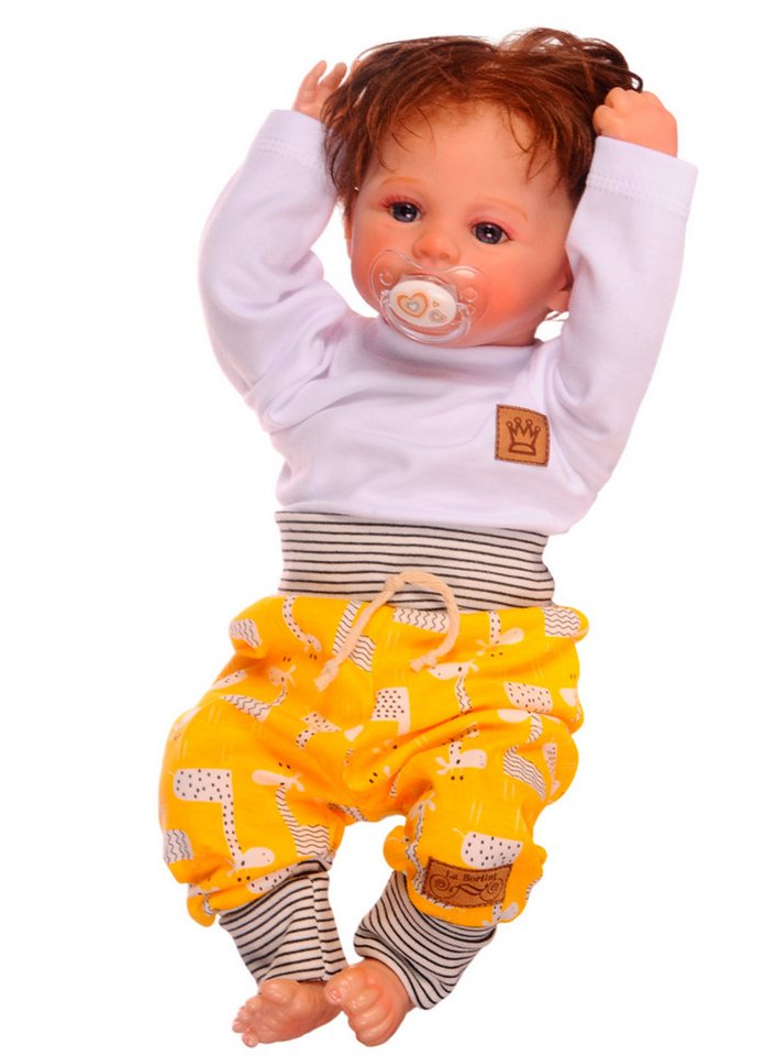 La Bortini Langarmshirt & Hose Baby Anzug Shirt Mitwachshose neutral Erstlingsset für Neugeborene (2-teilig Schlupfhose Hemdchen Kombi) neutral, für Jungen und Mädchen 44 50 56 62 68 74 80 von La Bortini