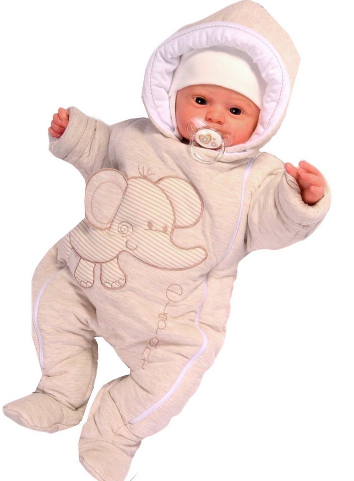 La Bortini Overall Baby Overall Wagenanzug mit Kapuze 44 50 56 62 68 74 Übergangsoverall von La Bortini