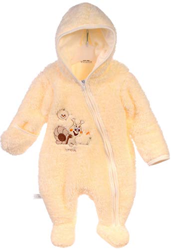 La Bortini Overall Baby Wagenanzug Frühling Übergangsanzug Anzug Fleece 50 56 62 68 74 UNI (62) von La Bortini