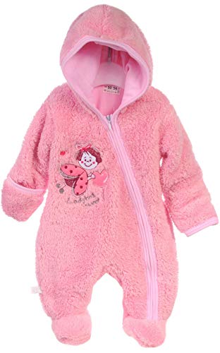 La Bortini Overall Baby Wagenanzug Frühling Übergangsanzug Anzug Fleece 50 56 62 68 74 rosa (56) von La Bortini